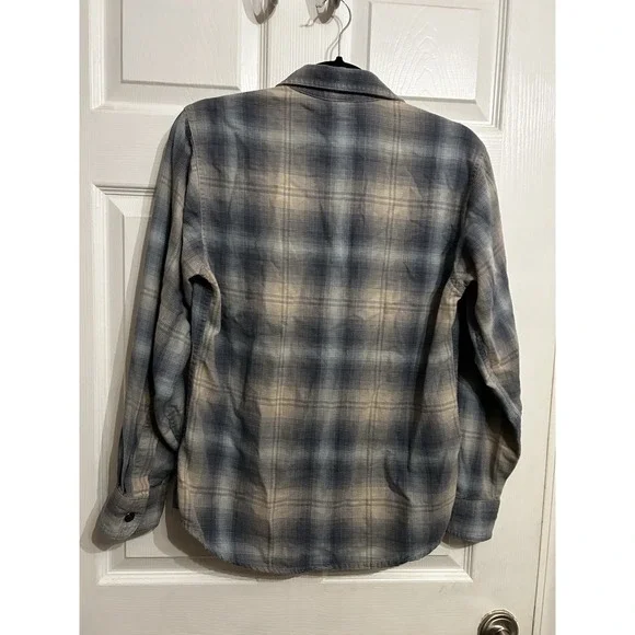 Harley Davidson Womens M Flannel Plaid Cotton Long Sleeve Button Down Shirt - Picture 8 of 12